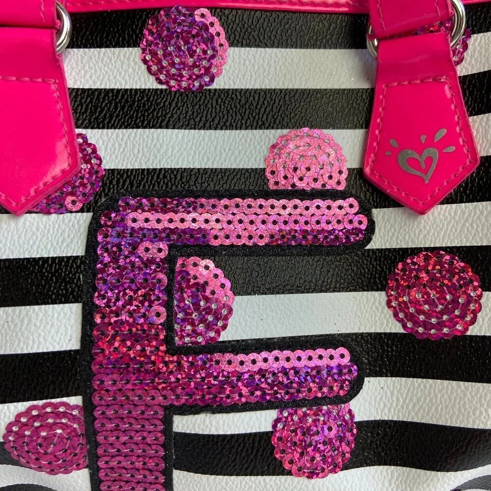 NWOT Justice Bag for girl Striped Sequins